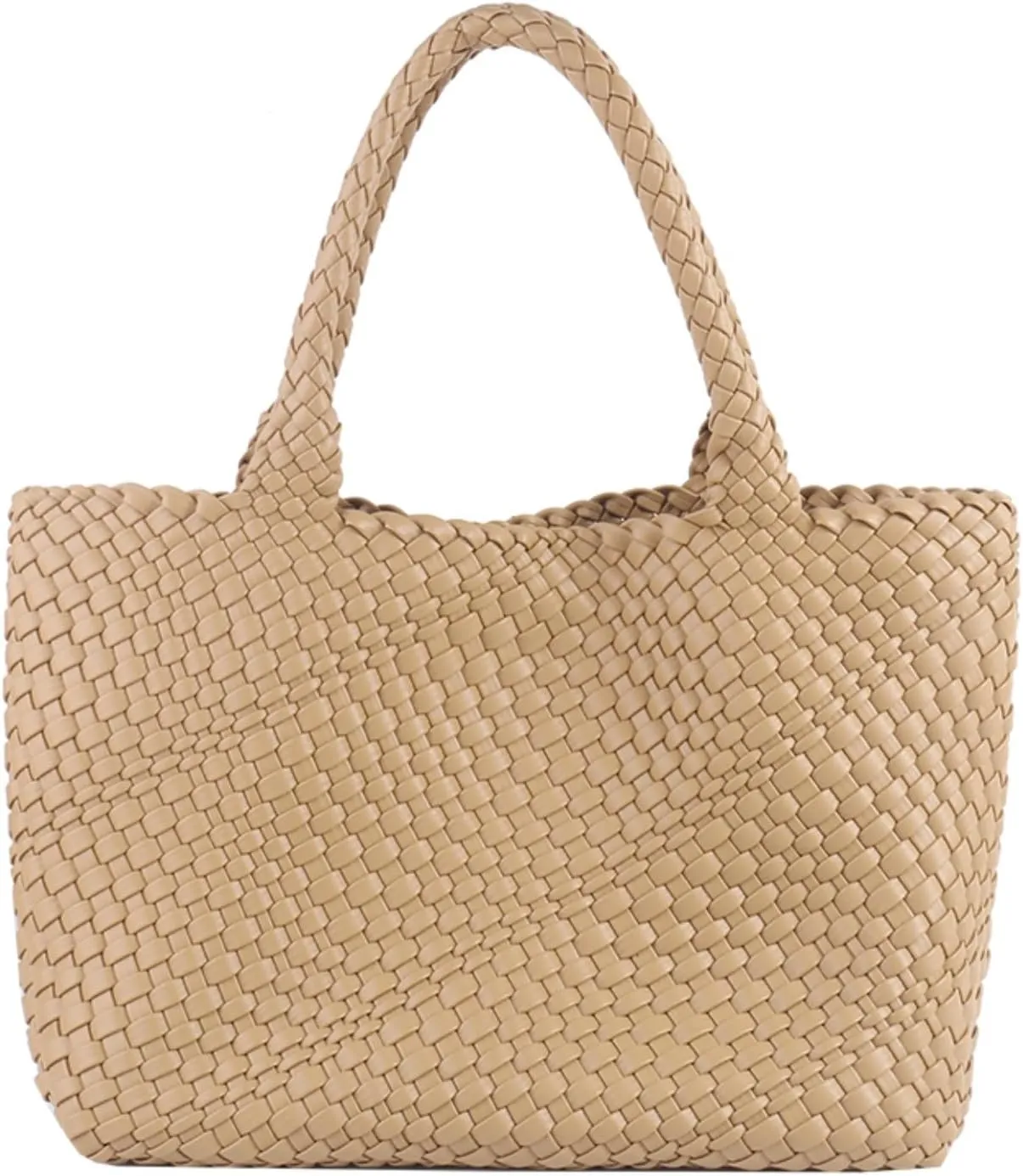 Woven Bag for WomenVegan Leather Handwoven Tote Bags with Purse Shopper Bag Large Shoulder bag