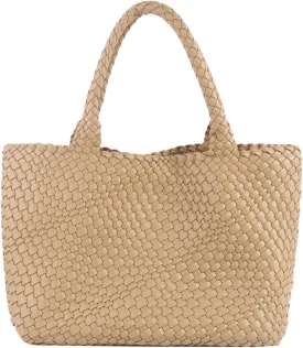 Woven Bag for WomenVegan Leather Handwoven Tote Bags with Purse Shopper Bag Large Shoulder bag