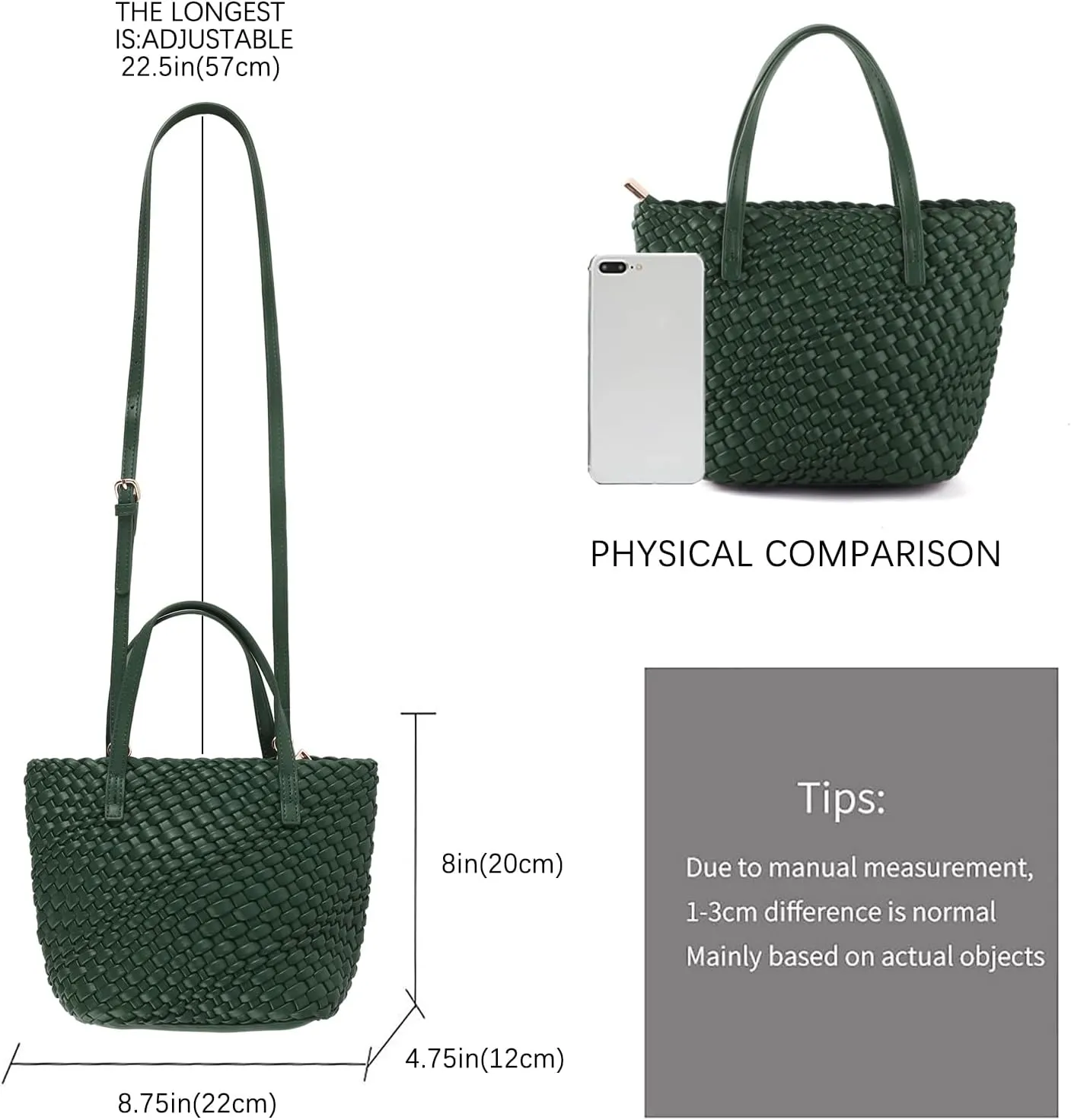 Woven Bags for Women Tote Hobo Shoulder Crossbody Bags PU Leather Handwoven Purse Summer Beach Travel Handbag