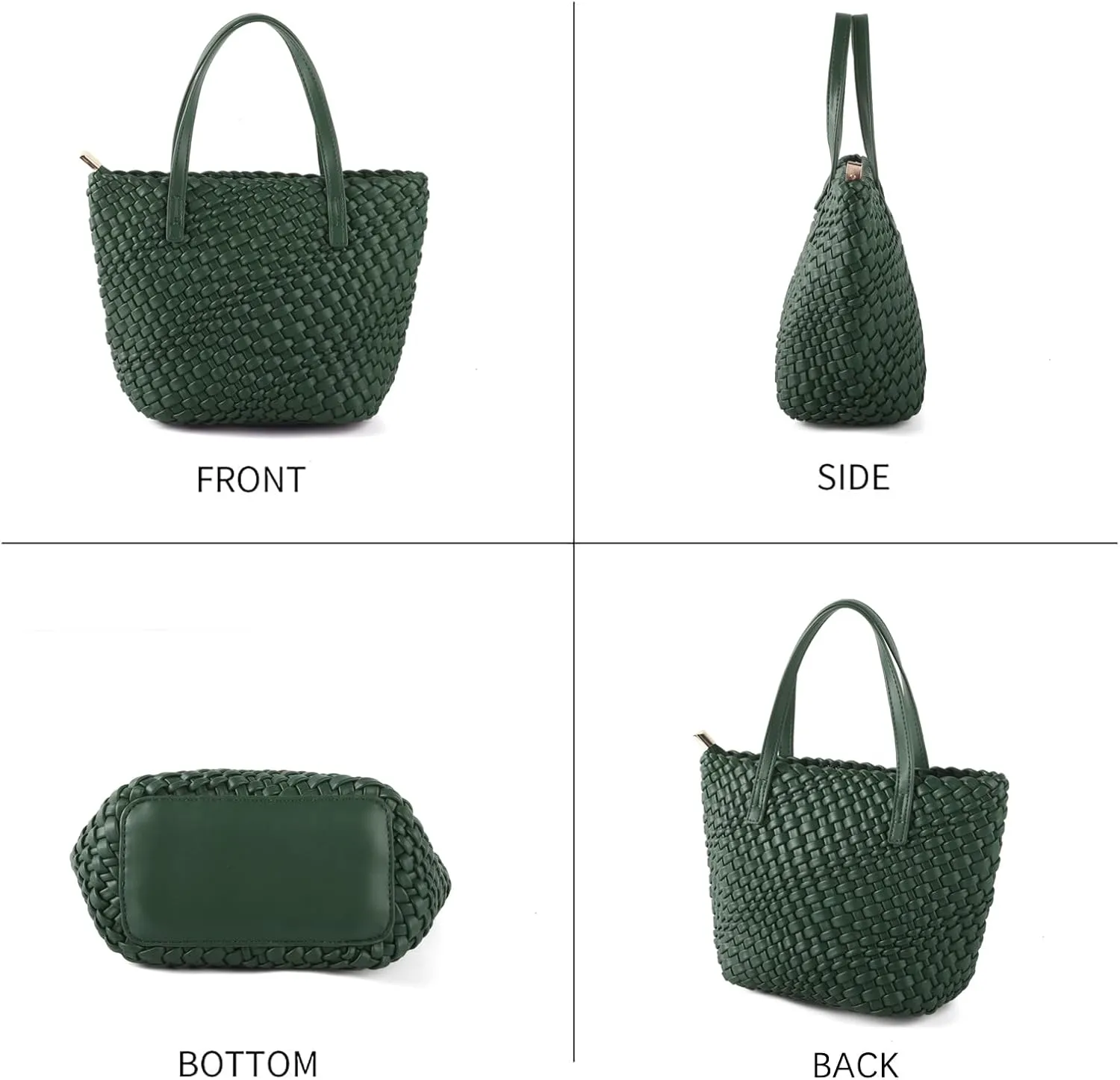 Woven Bags for Women Tote Hobo Shoulder Crossbody Bags PU Leather Handwoven Purse Summer Beach Travel Handbag