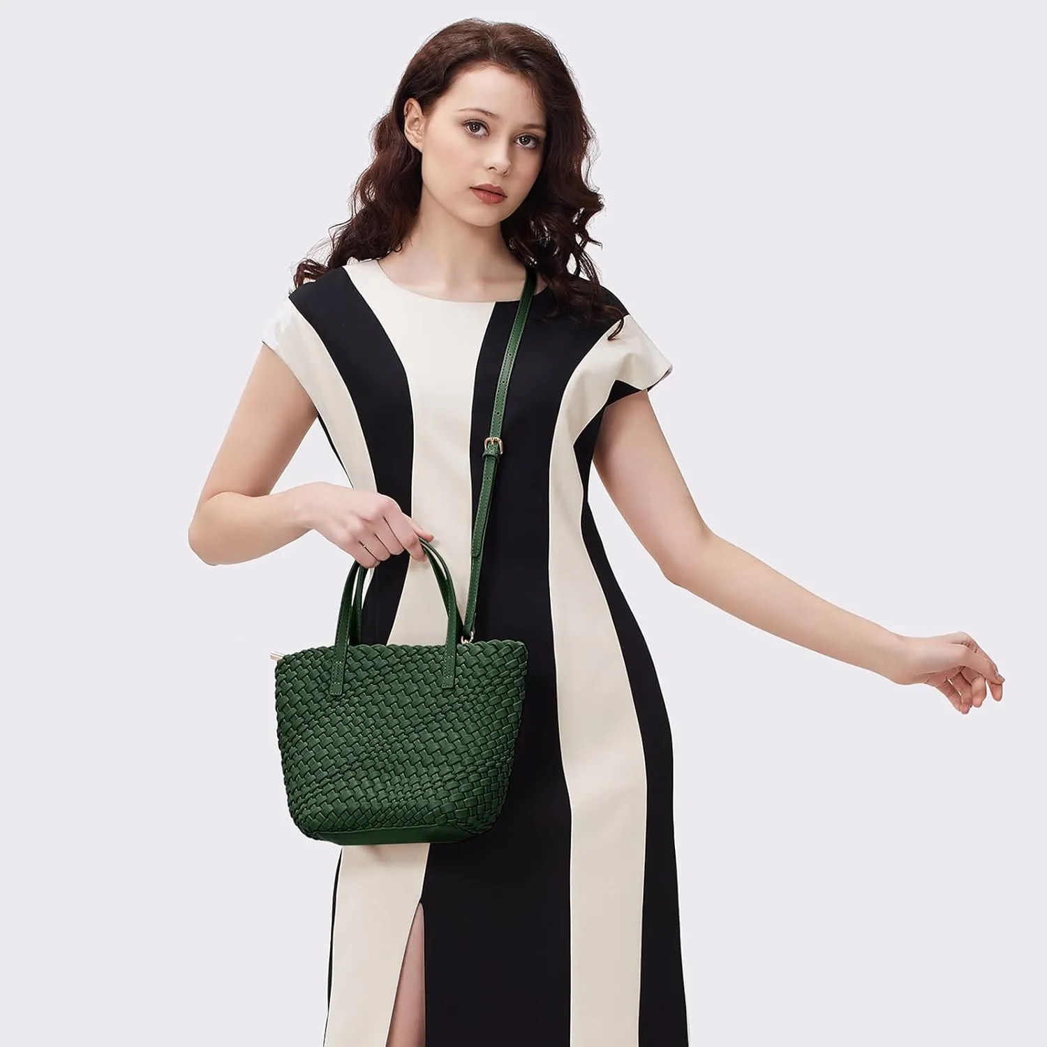 Woven Bags for Women Tote Hobo Shoulder Crossbody Bags PU Leather Handwoven Purse Summer Beach Travel Handbag