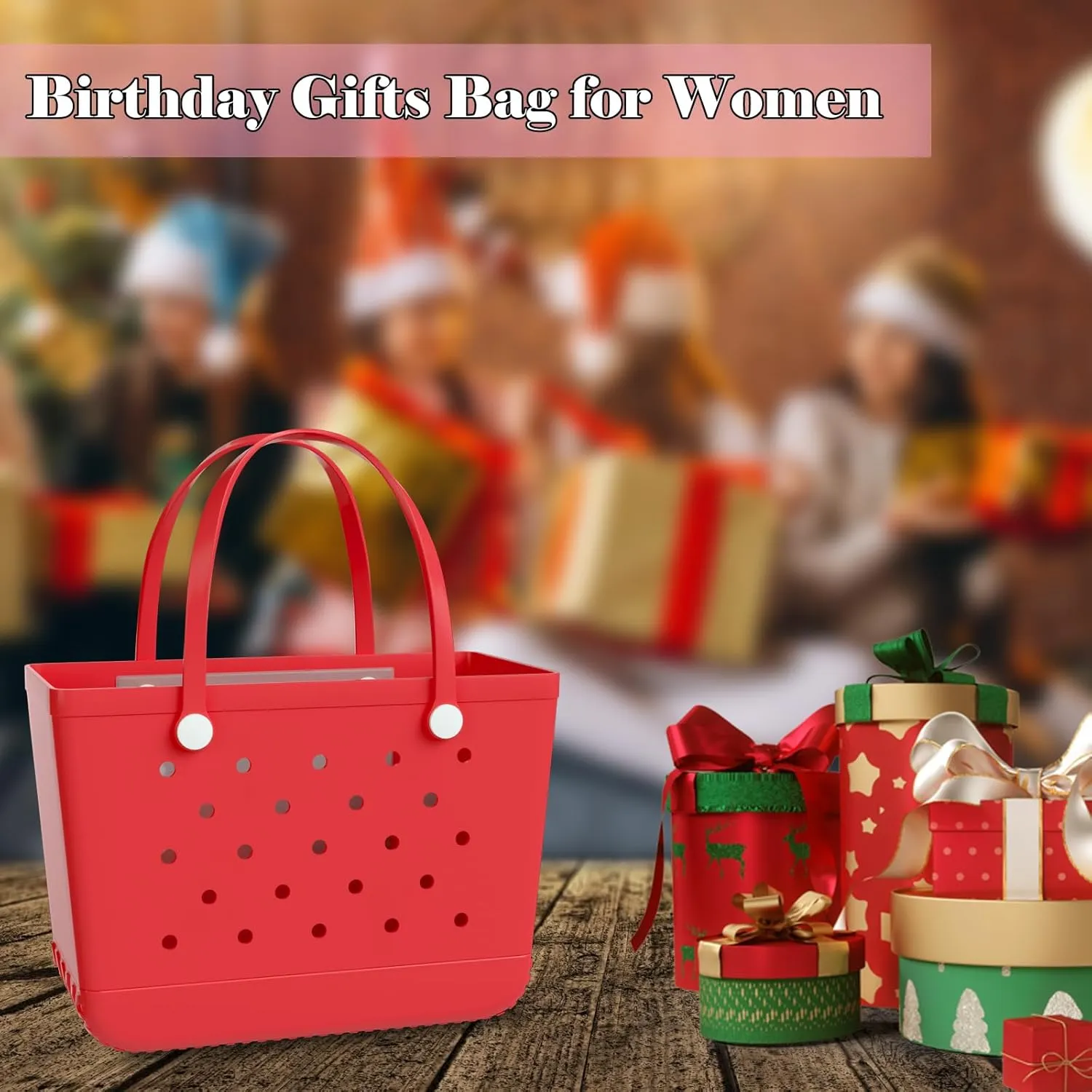 X-Large Rubber Beach Bag Tote Bag with Waterproof Zipper Inner Bag, Washable Durable Tote Bag Storage bags