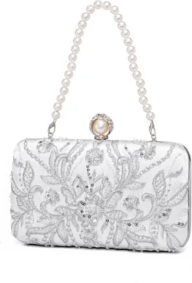 YYW Clutch Purses for Women Evening Bag Sequins Beaded Party Handbag Wedding Purse